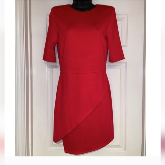 Alice + Olivia Nova Asymmetrical Mini Dress Size 6 - Picture 14 of 16